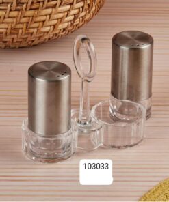 Steel salt and pepper acrylic stand