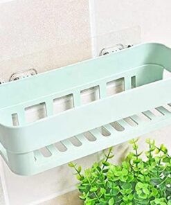 Bathroom Organize Shelf Rack Shower Corner with Wall Mounted Suction Cup