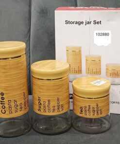 3pcs jar set glass merterial