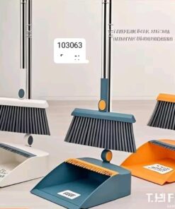 Plastic and metal dustpan