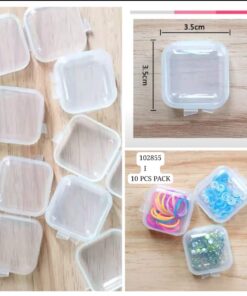 Pack of 10 plastic mini  jewellery box
