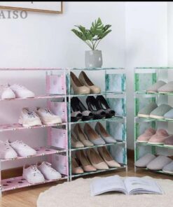 Waterproof Shoes Organizer Rack (Random Colors/Designs)  4 Layer