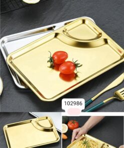 Golden steel Serving tray 22/16cm