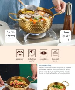 Golden Stainless steel pot  18cm