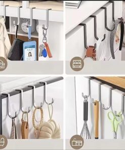 Metal cabinet hook pack of 3