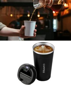Smart Temperature Display Coffee Cup,  Stainless Steel Insulation Mug with Portable Temperature Monitor