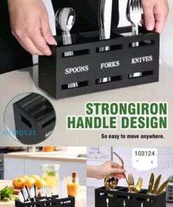 Wooden cutlery holder