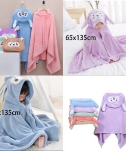 Ultra Soft Hooded Baby Towel Cartoon Kids Bath Towel with Cute Hood for Babies Toddlers