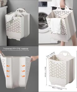 Folding wall sticking loundry basket
