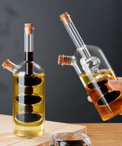 2 In 1 Stylish Double Layer Glass Cruet Set