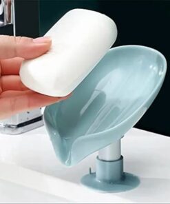 Leaf Shaped Hydraulic Soap Holder | Soap Holder Dish Sponge Punch-Free Soap Box With Water Drain