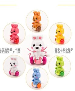 Wind-Up Rabbit Toy – Creative Clockwork Crawling Cute Cartoon Rabbit Toy for Toddlers – Wind Up Mini Baby Toys