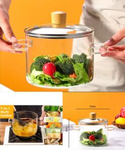 Glass pot cooking pot 1650ml