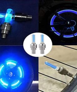 2Pcs Bicycle Bike Car Tire Tyre Wheel Valve Caps LED Flash Light
