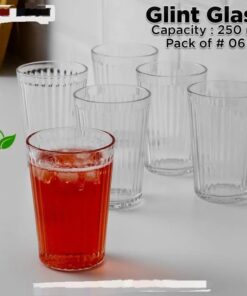 Glint Glass – Pack of 6 Clear Drinking Glasses