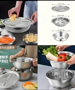 Stainless steel kitchen set colander slicer greater 3pcs set