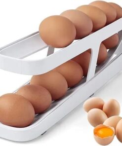 Egg Holder for Fridge, Egg Dispenser, Automatic Rolling Egg