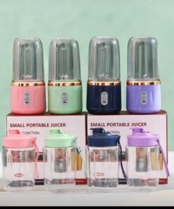 Portable rechargeable juicer with glass