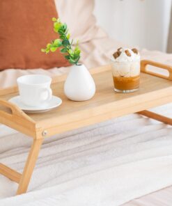 Bamboo Bed Tray Size: 50*30*24cm