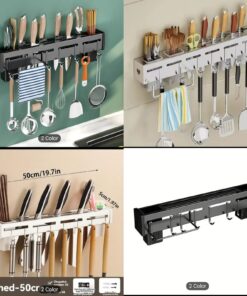Iron and metal wall mounted knife organizer