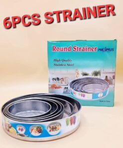 6 Pcs Round Strainer, Stainless Steel Mesh Sieve Set, Kitchen Household Flour Sieve