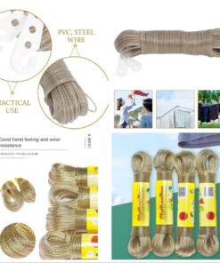 Strong Steel 20metre Laundry Drying Line Plastic Coated Clothesline Rope