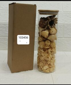 Natural mehak dried flowers  potpourri glass jar