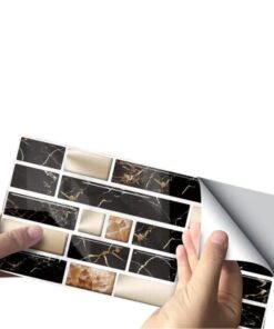 Colorful self-adhesive Tile Stickers for home decor, ideal for kitchen and also great as wall decor or wallpaper border   (Pack of 24)