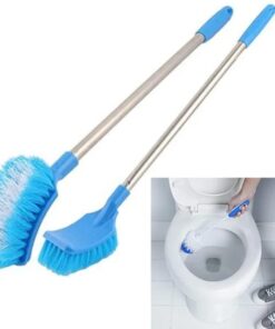 Steel Handle Bathroom Toilet Bowl Brush and Holder Handy Compact Toilet Bowl Cleaner Brush for Bathroom