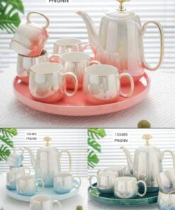 Ceramic Tea set with rotating tray