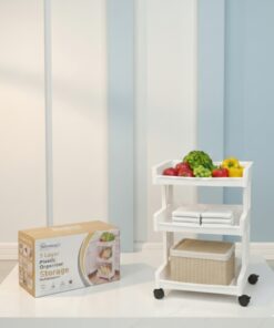 3  Layer Plastic Organizer Storage Trolley