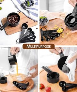 Plastic Measuring Cups & Spoons 10-Piece Set