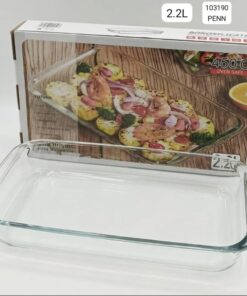 Large capacity toughened glass baking dish 450°C size 2.2litre