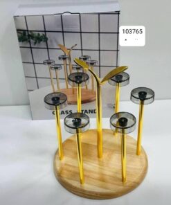 Stainless steel with wooden stand