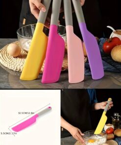 Silicone Cake Spatula, Heat-Resistant Non-Stick Kitchen Tool for Baking Mixing Scraping