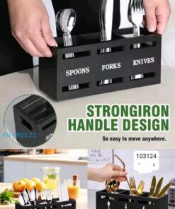 Wooden cutlery holder