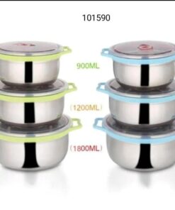 Stainless steel 3pcs container with lid