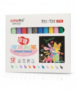 Dima DM-2512 Liquid Chalk Markers - Pack of 12 (Dust-Free & Vibrant)