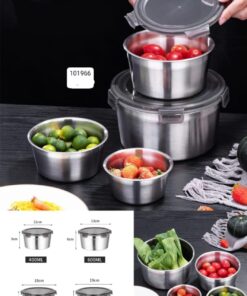 Stainless steel 4pcs food container set