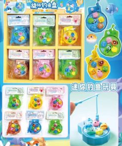 Miniature Magnetic Rotating Fishing Game Toy