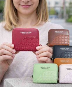 Imported Short Ladies double zipper Wallets Purse for Women Stylish PU Leather Wallets for Daily Use Hand Purses for Girls