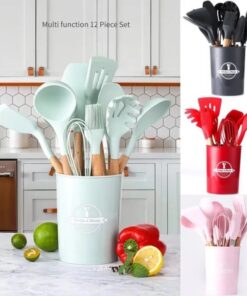 12 Pcs Silicone Cooking Utensils Kitchen
