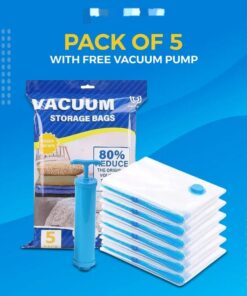 Vacuum Seal Bags for Clothing, Space Saver Vacuum Storage Bags, Travel Essentials, Clothes, Blankets