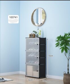 6layer shoe rack pvc material