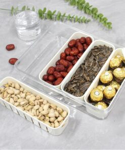 4-In-1 Kitchen Storage Box, Reusable Refrigerator Fruit, Food Fresh-Keeping Drain Box  fresh-Keeping Box Food Container