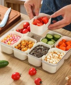 8 gride large size Fridge Storage Boxes fridge storage containers Kitchen Accessories Items cut Vegetable Storage Box