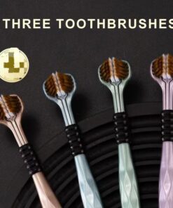 3 Sided Soft Bristles Toothbrush -Non-Slip Deep Cleaning Triple Head Tooth Brush - Soft Toothbrushes for Adults and Kids  (Pack of 2 )