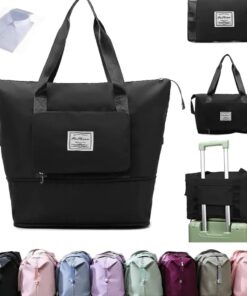 Weekender Bags for Women, Foldable Duffle Bag For Travel, Carry on Overnight Bag, Gym Bag Tote Bag