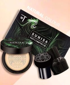 SUNISA foundation Base  3 In 1 Cream Waterproof Foundation Moisturizing Liquid Foundation with Sponge
