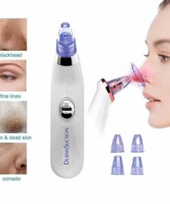 Derma Suction Pore Cleaning Device With Vacuum Action Face Pore Cleaner Facial Beauty Equipment 4 in 1 Black Head Remover